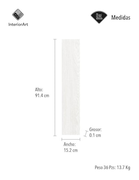 Piso vinil Interiorart con 36 piezas