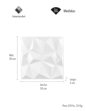 Panel decorativo lavable Interiorart de diamante