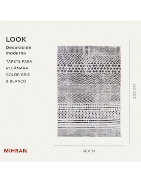 Alfombra para áreas múltiples Mihran de pelo corto