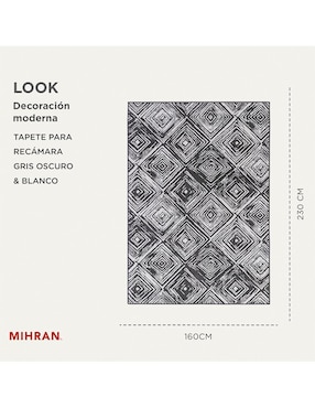 Alfombra para áreas múltiples Mihran de rasurado