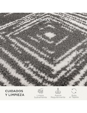 Alfombra para áreas múltiples Mihran de rasurado