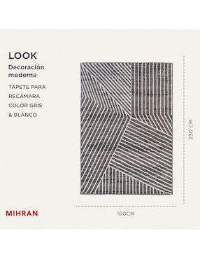 Alfombra para áreas múltiples Mihran de rasurado