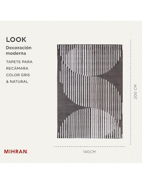 Alfombra para áreas múltiples Mihran de rasurado
