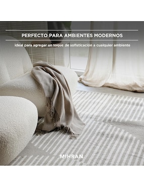 Alfombra para áreas múltiples Mihran de rasurado