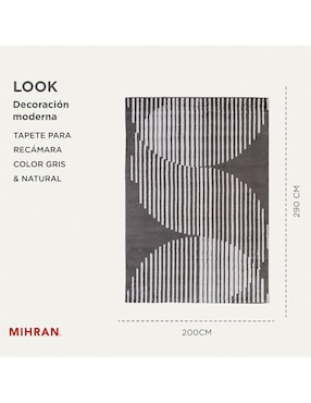 Alfombra para áreas múltiples Mihran de rasurado