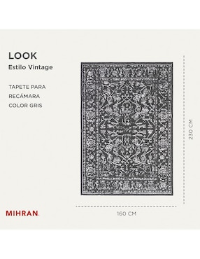 Alfombra para áreas múltiples Mihran de rasurado