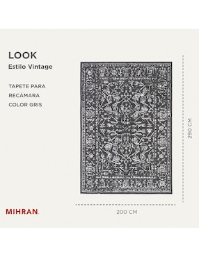 Alfombra para áreas múltiples Mihran de rasurado