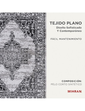 Alfombra para áreas múltiples Mihran de rasurado
