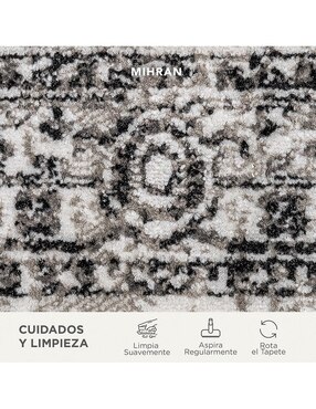 Alfombra para áreas múltiples Mihran de rasurado
