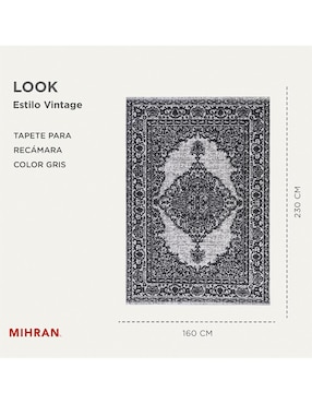 Alfombra para áreas múltiples Mihran de rasurado