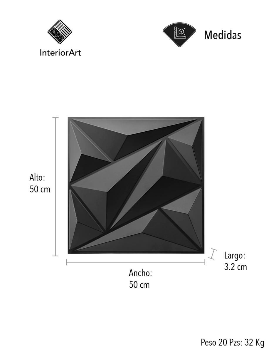 Panel decorativo lavable de triangular 7